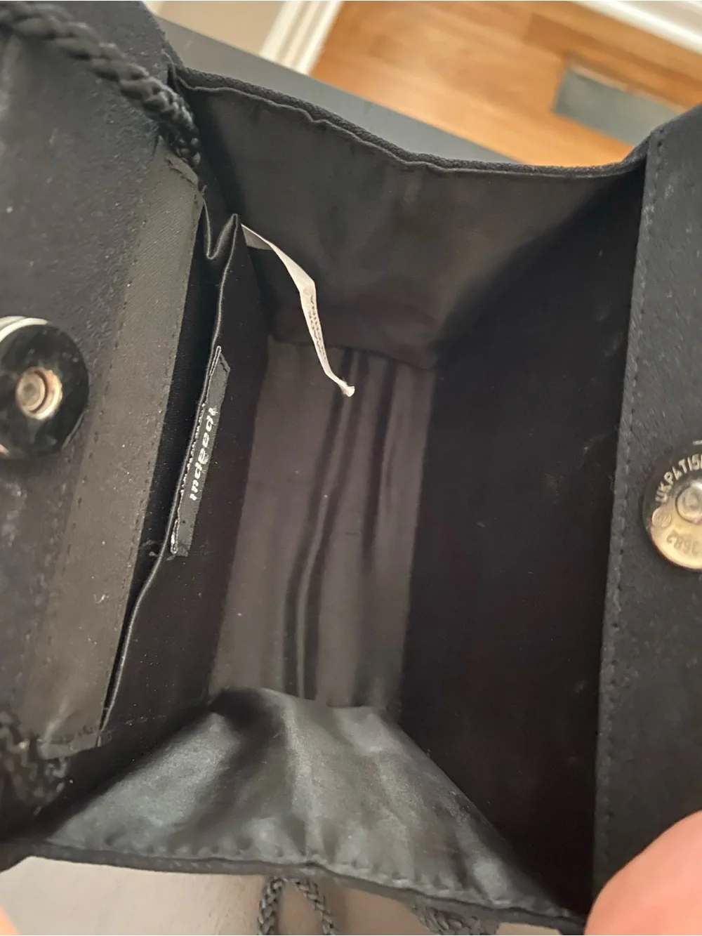 Indeed Black Bag with Crystal Accents
